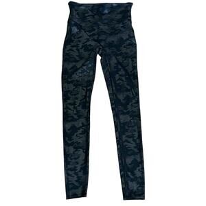 Spanx Women’s Camo Faux Leather Leggings Medium High Rise Shaping Compression